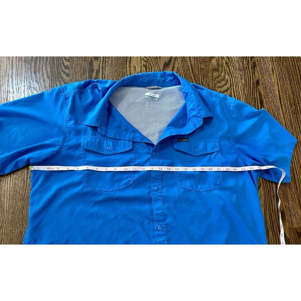 Columbia Men's Blue Utilizer Solid Performance Short-Sleeve Shirt Fishing XXL - Picture 3 of 8